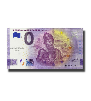 Anniversary 0 Euro Souvenir Banknote Pedro Alvares Cabral Portugal MEFC 2021-1