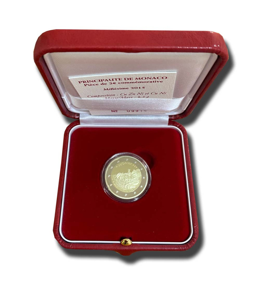 2015 Monaco 800th Anniversary of the Construction of the First Fortress on the Rock 1215 2 Euro Coin