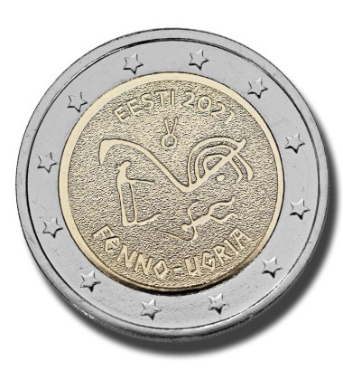 2021 Estonia The Finno-Ugric People 2 Euro Coin