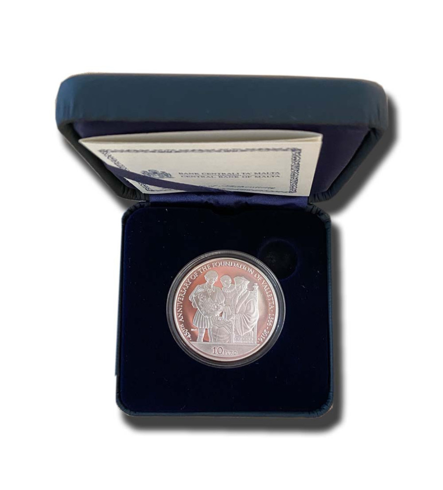 2016 Malta €10 The Foundation of Valletta 1566-2016 Commemorative Silver Coin Proof