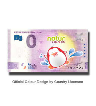 0 Euro Souvenir Banknote Naturwaterpark Colour Portugal MEDL 2021-1