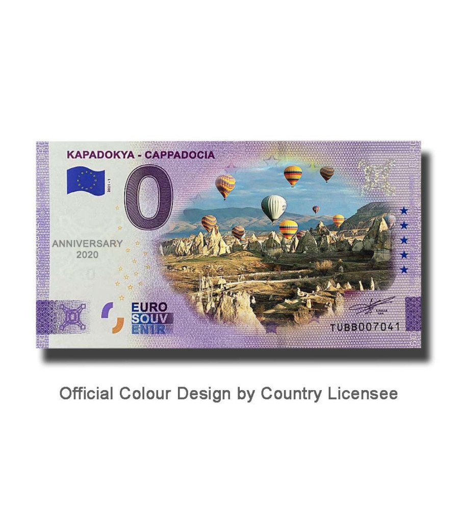 Anniversary 0 Euro Souvenir Banknote Kapadokya - Cappadocia Colour Turkey TUBB 2021-1