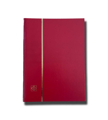 LEUCHTTRUM STOCKBOOK BASIC DIN A4 64 BLACK PAGES RED COLOUR