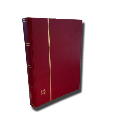 LEUCHTTRUM STOCKBOOK BASIC DIN A4 64 BLACK PAGES RED COLOUR