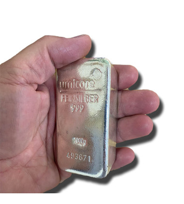 Silver Bullion Bars 1kg 1 Kilo UMICORE LBMA