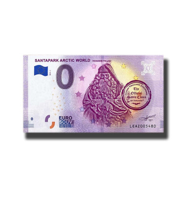 0 Euro Souvenir Banknote Santapark Arctic World Finland LEAZ 2019-1