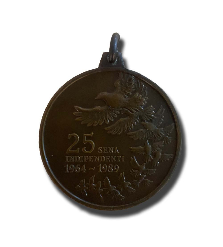 1989 Malta Medallion 25 Years of Independence Bronze 38 mm