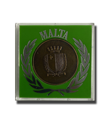 1989 Malta Medal 25 Years of Independence Bronze 38mm