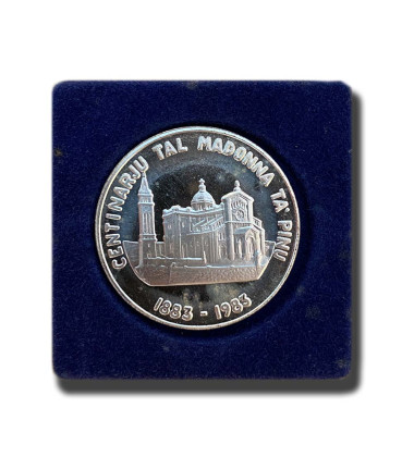 1983 Malta Centinarju Tal Madonna Ta'Pinu Centenary Medal in Box