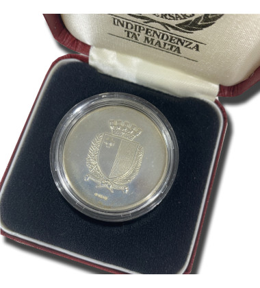 1989 Malta Medal 25 Years of Independence 925 Silver