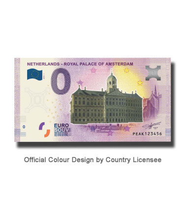 0 Euro Souvenir Banknote Royal Palaca of Amsterdam Colour Netherlands PEAK 2019-1