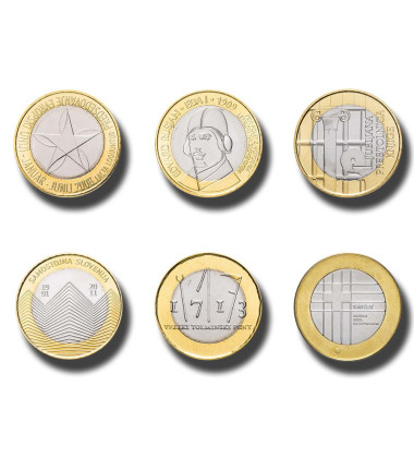 Slovenia 3 Euro Coins Set of 6 Different Coins